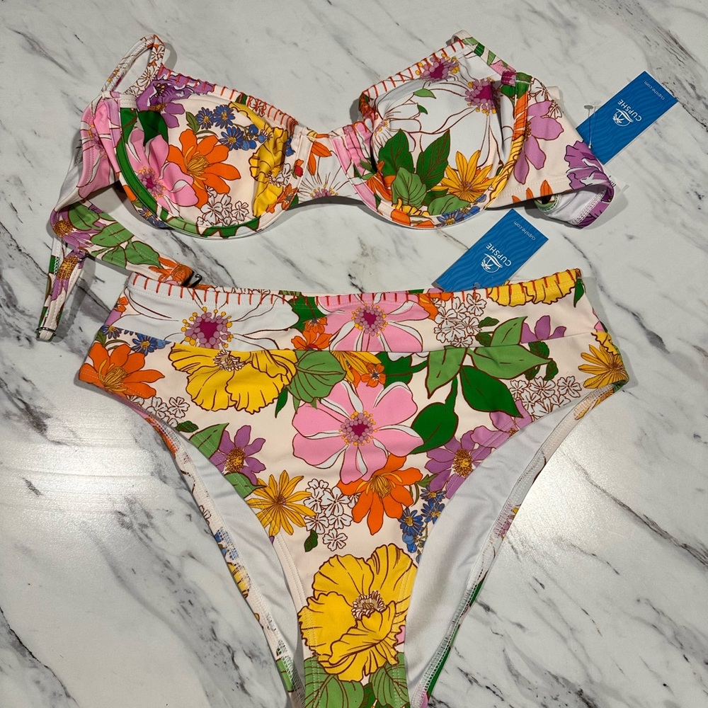 Colorful Floral Bikini Set